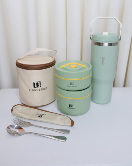 پک تراول ماگ جوپوپ با ظرف غذا دو طبقه کیف دار