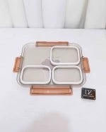 ظرف غذای چهار قسمتی طرح دار وکیوم - تصویر 5