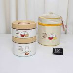 ظرف غذای 2 طبقه کایف دار دارای رنگ بندی